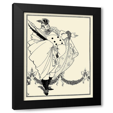 Savoy 1896 Vol.1 - Contents Page Design Black Modern Wood Framed Art Print with Double Matting by Beardsley, Aubrey