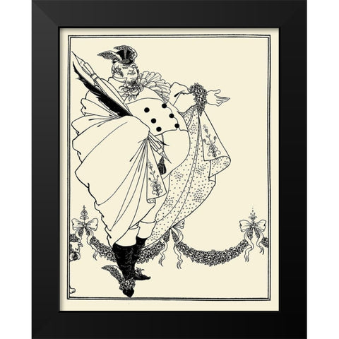 Savoy 1896 Vol.1 - Contents Page Design Black Modern Wood Framed Art Print by Beardsley, Aubrey