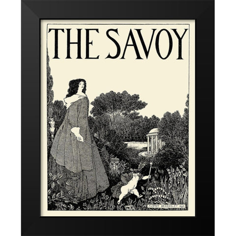 Savoy 1896 Vol.1 - Cover Design Black Modern Wood Framed Art Print by Beardsley, Aubrey