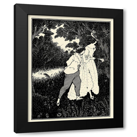 Savoy 1896 Vol.1 - The Three Musicians Black Modern Wood Framed Art Print by Beardsley, Aubrey