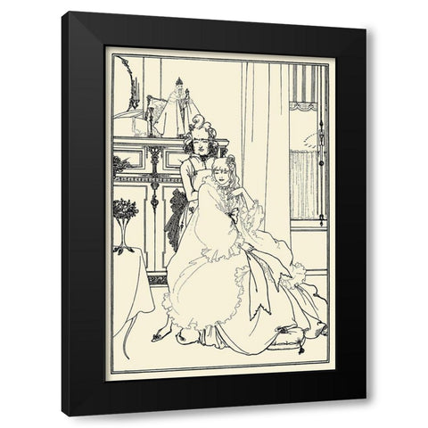 Savoy 1896 Vol.3 - Ballad of a Barber Black Modern Wood Framed Art Print by Beardsley, Aubrey