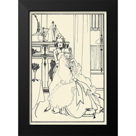 Savoy 1896 Vol.3 - Ballad of a Barber Black Modern Wood Framed Art Print by Beardsley, Aubrey