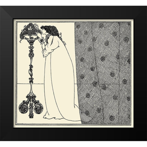 Savoy 1896 Vol.4 - Cover Design Black Modern Wood Framed Art Print by Beardsley, Aubrey