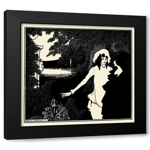 Savoy 1896 Vol.5 - Cover Design Black Modern Wood Framed Art Print by Beardsley, Aubrey