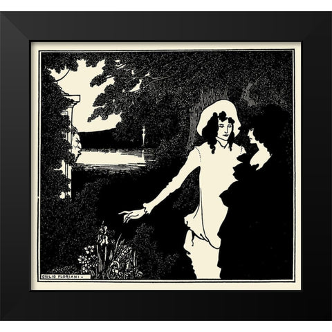 Savoy 1896 Vol.5 - Cover Design Black Modern Wood Framed Art Print by Beardsley, Aubrey