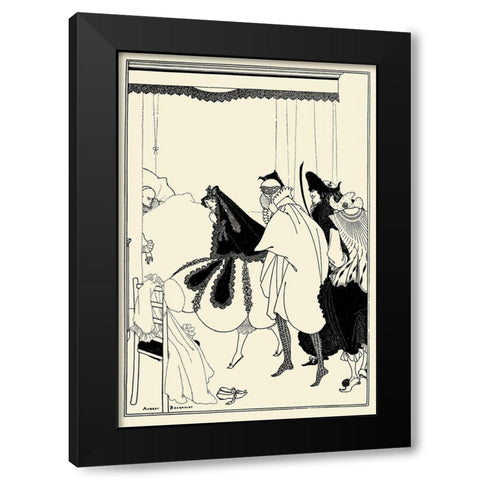 Savoy 1896 Vol.6 - Death of Pierrot Black Modern Wood Framed Art Print by Beardsley, Aubrey