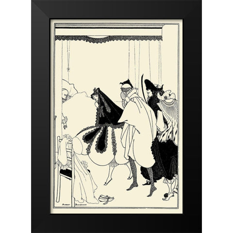 Savoy 1896 Vol.6 - Death of Pierrot Black Modern Wood Framed Art Print by Beardsley, Aubrey