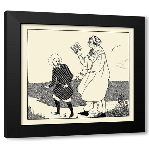 Savoy 1896 Vol.7 - Cover Design Black Modern Wood Framed Art Print by Beardsley, Aubrey