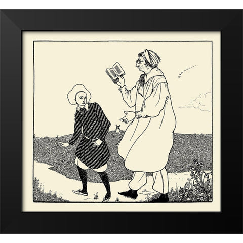 Savoy 1896 Vol.7 - Cover Design Black Modern Wood Framed Art Print by Beardsley, Aubrey