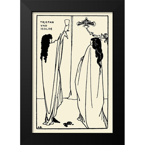 Savoy 1896 Vol.7 - Tristan and Isolde Black Modern Wood Framed Art Print by Beardsley, Aubrey