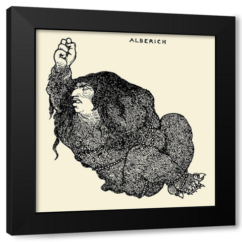 Savoy 1896 Vol.8 - Alberich Black Modern Wood Framed Art Print by Beardsley, Aubrey