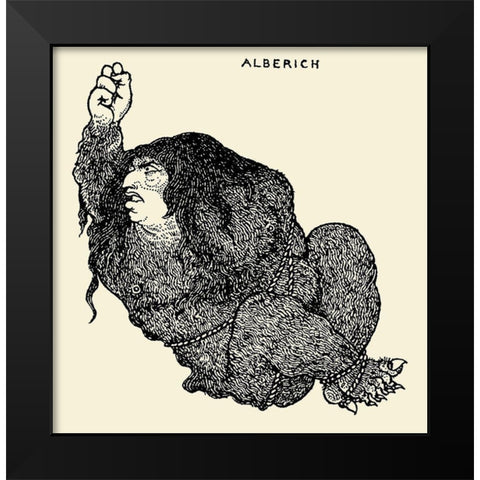 Savoy 1896 Vol.8 - Alberich Black Modern Wood Framed Art Print by Beardsley, Aubrey