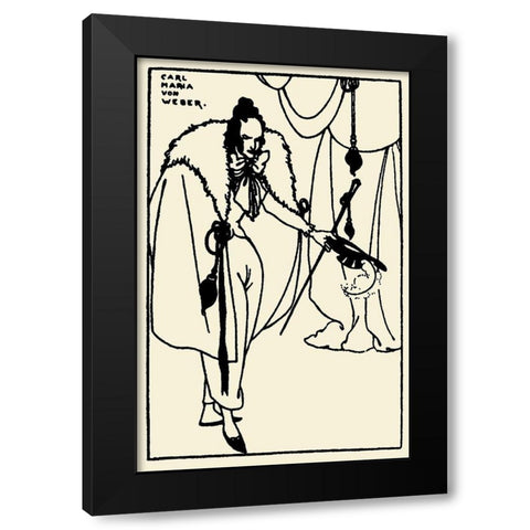 Savoy 1896 Vol.8 - Carl Maria von Weber Black Modern Wood Framed Art Print with Double Matting by Beardsley, Aubrey