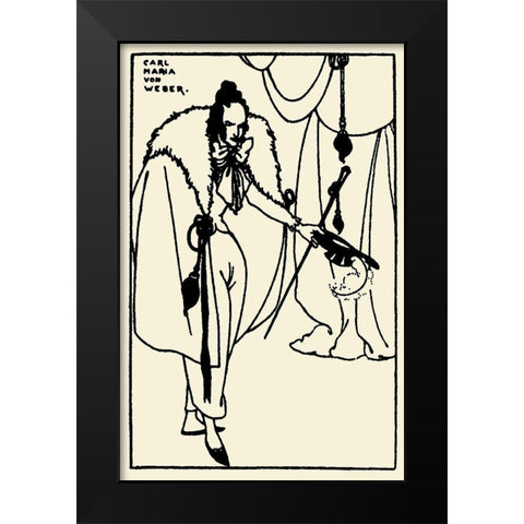 Savoy 1896 Vol.8 - Carl Maria von Weber Black Modern Wood Framed Art Print by Beardsley, Aubrey