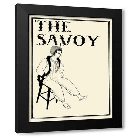 Savoy 1896 Vol.8 - Cover Design Black Modern Wood Framed Art Print by Beardsley, Aubrey