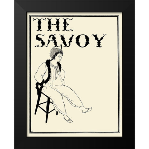 Savoy 1896 Vol.8 - Cover Design Black Modern Wood Framed Art Print by Beardsley, Aubrey