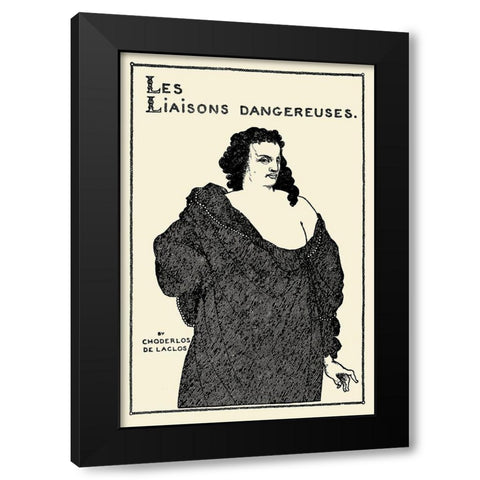 Savoy 1896 Vol.8 - Les Liaisons Dangereuses Black Modern Wood Framed Art Print by Beardsley, Aubrey