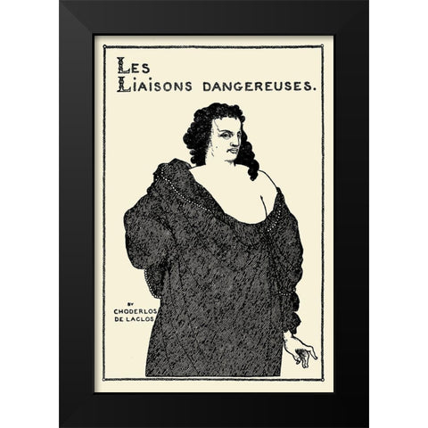 Savoy 1896 Vol.8 - Les Liaisons Dangereuses Black Modern Wood Framed Art Print by Beardsley, Aubrey