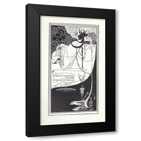 Salome - I have kissed thy mouth Black Modern Wood Framed Art Print by Beardsley, Aubrey