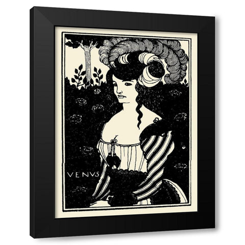 Venus 1898 Black Modern Wood Framed Art Print by Beardsley, Aubrey