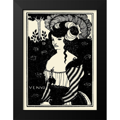 Venus 1898 Black Modern Wood Framed Art Print by Beardsley, Aubrey