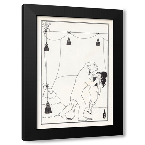 Tales of Mystery 1894 - Murders in Rue Morgue Black Modern Wood Framed Art Print with Double Matting by Beardsley, Aubrey