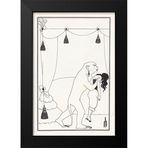 Tales of Mystery 1894 - Murders in Rue Morgue Black Modern Wood Framed Art Print by Beardsley, Aubrey