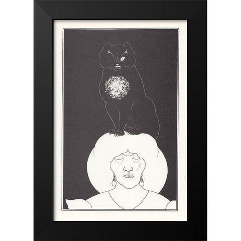 Tales of Mystery 1894 - The Black Cat Black Modern Wood Framed Art Print by Beardsley, Aubrey