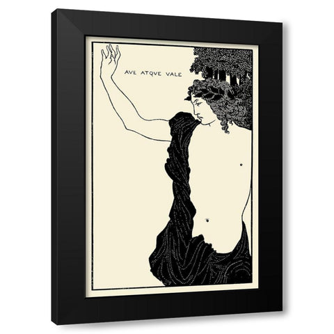 Under the Hill 1903 - Ave Atque Vale Black Modern Wood Framed Art Print with Double Matting by Beardsley, Aubrey