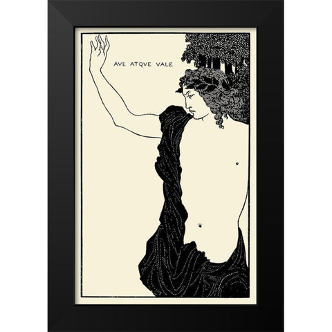 Under the Hill 1903 - Ave Atque Vale Black Modern Wood Framed Art Print by Beardsley, Aubrey