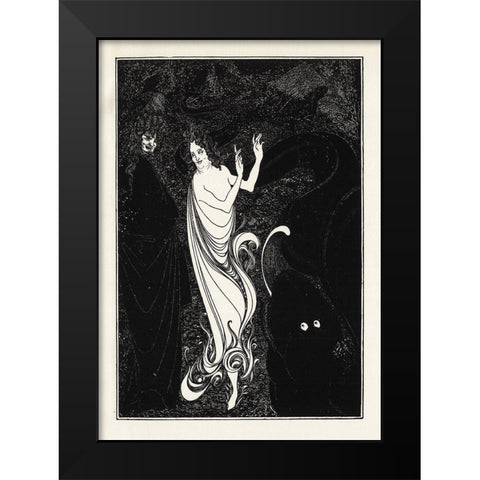Under the Hill 1903 - For 3rd tableau of Rheingold Black Modern Wood Framed Art Print by Beardsley, Aubrey