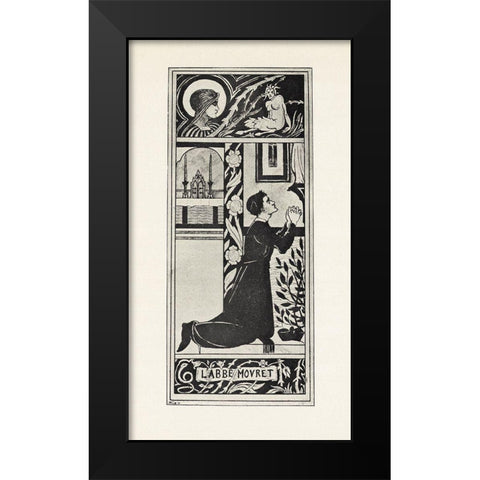 Under the Hill 1903 - For Frontispiece of Zola Black Modern Wood Framed Art Print by Beardsley, Aubrey