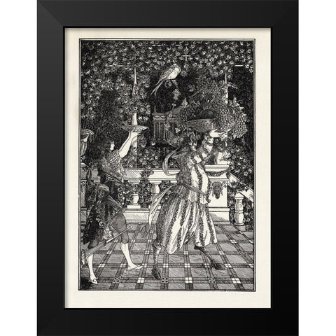Under the Hill 1903 - Fruit Bearers Black Modern Wood Framed Art Print by Beardsley, Aubrey