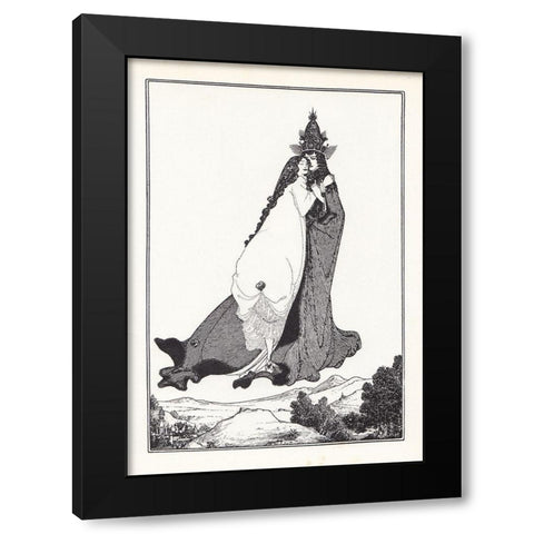 Under the Hill 1903 - St. Rose of Lima Black Modern Wood Framed Art Print by Beardsley, Aubrey