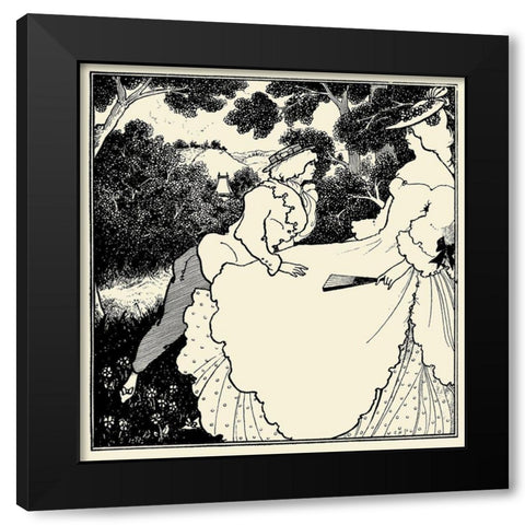 Under the Hill 1903 - Three Musicians Black Modern Wood Framed Art Print with Double Matting by Beardsley, Aubrey