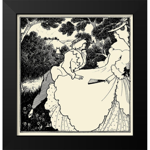 Under the Hill 1903 - Three Musicians Black Modern Wood Framed Art Print by Beardsley, Aubrey