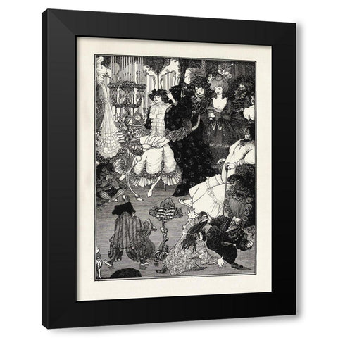 Under the Hill 1903 - Toilet of Helen Black Modern Wood Framed Art Print with Double Matting by Beardsley, Aubrey