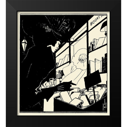 Yellow Book 1894 Vol.1 - BW Black Modern Wood Framed Art Print by Beardsley, Aubrey