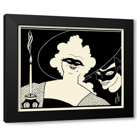 Yellow Book 1894 Vol.1 - Front cover Black Modern Wood Framed Art Print with Double Matting by Beardsley, Aubrey