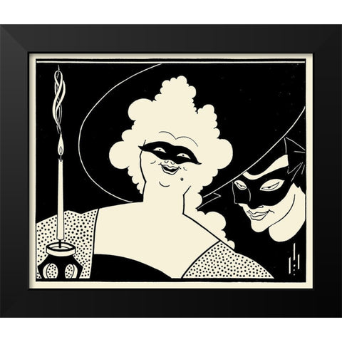 Yellow Book 1894 Vol.1 - Front cover Black Modern Wood Framed Art Print by Beardsley, Aubrey