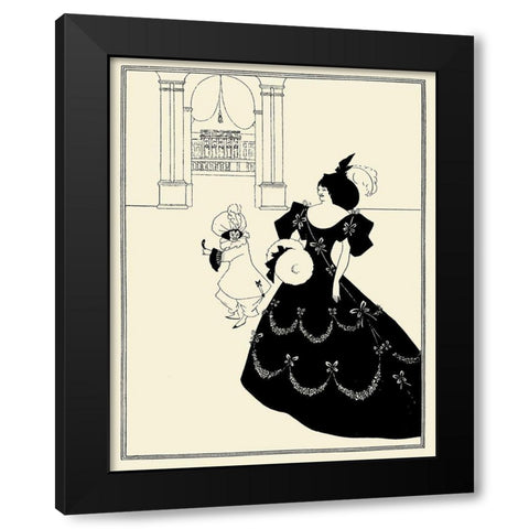 Yellow Book 1894 Vol.2 - Marionettes 1 Black Modern Wood Framed Art Print with Double Matting by Beardsley, Aubrey