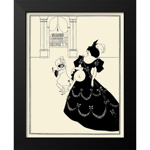 Yellow Book 1894 Vol.2 - Marionettes 1 Black Modern Wood Framed Art Print by Beardsley, Aubrey