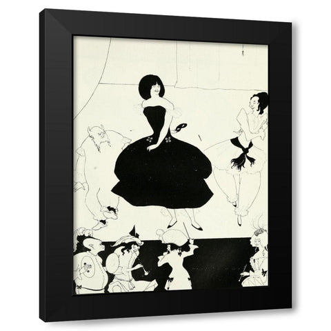 Yellow Book 1894 Vol.2 - Marionettes 3 Black Modern Wood Framed Art Print with Double Matting by Beardsley, Aubrey