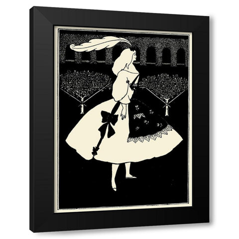 Yellow Book 1894 Vol.2 - Slippers of Cinderella Black Modern Wood Framed Art Print by Beardsley, Aubrey