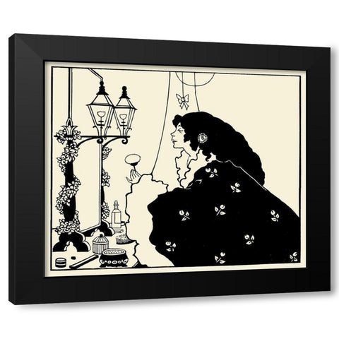 Yellow Book 1894 Vol.3 - Front cover Black Modern Wood Framed Art Print by Beardsley, Aubrey