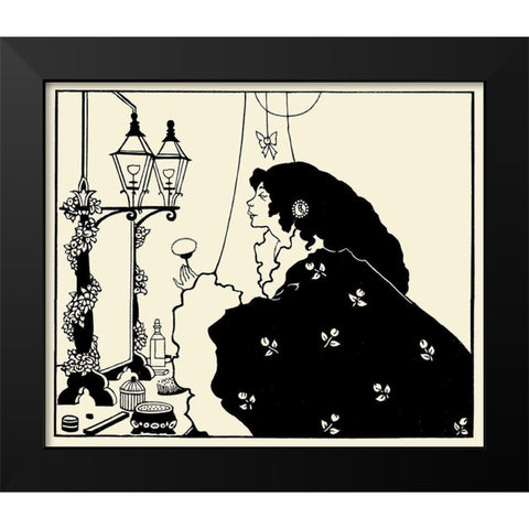 Yellow Book 1894 Vol.3 - Front cover Black Modern Wood Framed Art Print by Beardsley, Aubrey