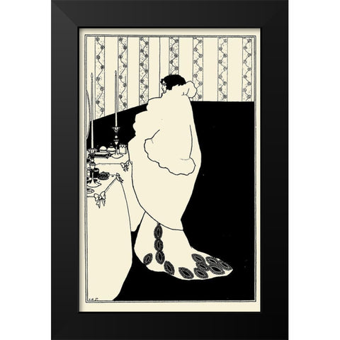 Yellow Book 1894 Vol.3 - La Dame aux Camelias Black Modern Wood Framed Art Print by Beardsley, Aubrey