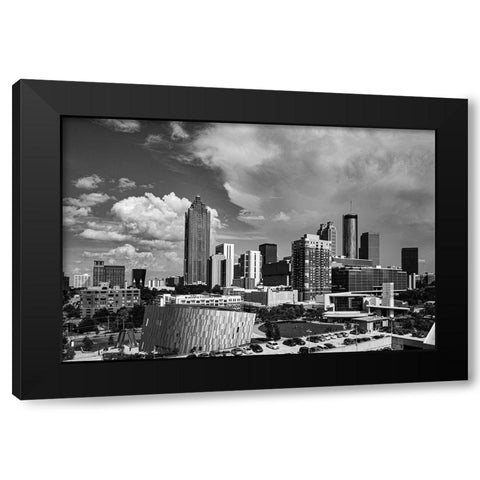 Skyline View of Atlanta-Georgia Black Modern Wood Framed Art Print with Double Matting by Highsmith, Carol