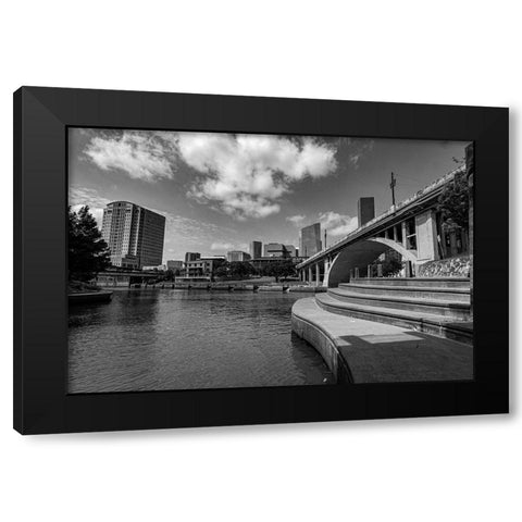 Buffalo Bayou Trail-Championship Park-Downtown Houston-Texas Black Modern Wood Framed Art Print with Double Matting by Texas Picture Archive