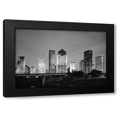 Houston-Texas Skyline I Black Modern Wood Framed Art Print by Highsmith, Carol